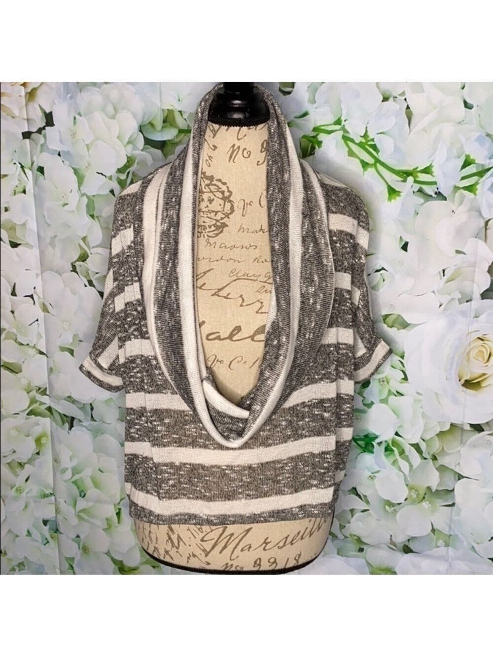 PINC Low Cowl-Neck Striped Jumper